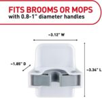 Command Broom and Mop Grippers Wall Hook, Damage Free Hanging Wall Mount Broom and Mop Holder, No Tools Household Cleaning Organizer for Living Spaces, 6 Hangers and 16 Command Strips - Image 3