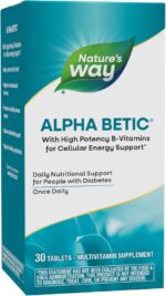 Nature's Way alpha betic, Diabetic Multivitamin for Daily Nutritional Support, with B-Vitamins for Energy Metabolism Support*, Alpha Lipoic Acid, Taurine, Lutein, 30 Tablets - Image 2