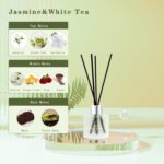 3 Pack Fragrance Reed Diffuser, 50ML Lavender Jasmine Lemongrass Aromatherapy Diffuser Set with 12 Black Fiber Sticks,Air Freshener for Bedroom Bathroom Office, 8.2X 6.6X 2.1 inch - Image 4