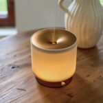 Elegant Fabric Aroma Diffuser - Quiet Essential Oil Diffuser with Soft Night Light, Perfect for Home, Office, and Yoga Space (M35-Gold) - Image 3