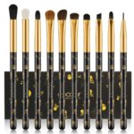 Docolor Eye Makeup Brushes 10Pcs Skull Printed Eyeshadow Makeup Brush Set Blending Concealer Eyebrow Eye Liners Premium Synthetic Eyeshadow Crease Brow Brush - Image 2