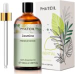 PHATOIL 3.38FL.OZ Jasmine Essential Oil with Glass Dropper, for Aromatherapy Diffusers, Humidifiers, Great for DIY Candle and Soap Making, Huge 100ML Bottle - Image 2