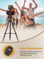 USKEYVISION Upgraded Vlogging Kit w/Wireless Lavalier Microphone,YouTube Kit for iPhone and Smartphone w/59” Retractable Tripod,Automatic Switch Phone Clamp,Content Creator Gear for TikTok(Vlog K5) - Image 6