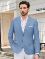 COOFANDY Mens Causal Blazer Two Button Suit Jackets Lightweight Slim Fit Sports Coats - Image 4