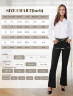 Womens Dress Pants Stretchy Work Pants Business Casual Slacks with 4 Pockets Pull On Office Trousers - Image 7