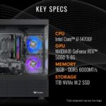 Thermaltake LCGS View i560T-170 Gaming Desktop (Intel Core™ i7-14700F, ToughRam 16GB DDR5 6000MT/s RGB Memory, NVIDIA® GeForce RTX™ 5060 Ti 8G, 1TB NVMe M.2, WiFi, Windows 11) V17B-B76B-56T-LCS - Image 3