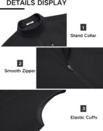 COOFANDY Mens Lightweight Softshell Vest Windproof Sleeveless Jacket Zip Up Fleece Lined Vest Outerwear for Golf Running - Image 6