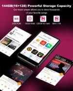 144GB MP3 Player with Bluetooth and WiFi, ZAQE 4" HD Full Touch Screen MP3 Player with Spotify, Amazon Music,YouTube,Pandora,Libby,Android MP4 Music Player for Kids - Image 4