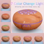 Diffuserlove Essential Oil Diffuser 550ML Diffuser Remote Control Wood Grain Aroma Diffuser Cool Mist Humidifier with 4 Timer, 7 Color LED Lights, Auto Shut-Off for Home Bedroom Office - Image 4