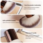 MAANGE 20 Pcs Makeup Brushes with Gift Box, Double-End Multi-functional Makeup Brushes for Blending Liquid Powder Concealer Cream Blush Buffe,CoffeeBrown - Image 6