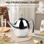 Jadeshay Tea Kettle, 1L Large Stainless Steel Teapot Coffee Pot with Removable Filter for Home, Hotel, Cafe, Bar, Restaurant - Image 9