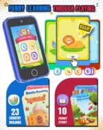 Kids Smart Phone, 3.5'' Touchscreen Kid Phones with Dual Camera, Educational Toddler Learning Toys for 3-10 Year Old Boys, Christmas Birthday Gifts, Music Player, Habit Tracker, Games - Image 4