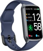 Health Fitness Tracker with 24/7 Heart Rate, Blood Oxygen, Blood Pressure, Sleep Tracker, 5ATM Waterproof Activity Trackers with Step Tracker, Pedometer (S & L Bands Included) - Image 2