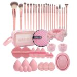 Makeup Brush Set, 42Pcs Makeup Tool Set Premium Synthetic Foundation Powder Concealers Eye Shadows Blush Makeup Brushes Kit with Makeup Sponge, Powder Puffs for Beginner & Professional - Image 2