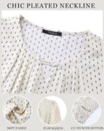 VALOLIA Women's 3/4 Sleeve Dressy Blouses Shirts Business Casual Work Chiffon Tunic Tops - Image 7