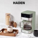 Haden Programmable Drip Coffee Maker, 12 Cup Cafe Machine & Carafe, Green/Chrome - Image 7