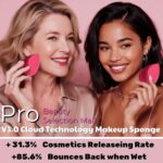 BS-MALL Mini Makeup Sponge Set Professional Triangle Puff 49 Pcs- Pro V3.0 Cloud Technology Material Flawless flow Mini Sponge Set & Triangle Puff With Waterproof Travel Silicone Bag Gift Set - Image 3