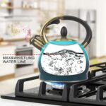 3Quart Whistling Tea Kettle Classic Teapot Stainless Steel Teakettle with Cool Grip for Stovetop - Image 5