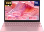 15.6" Student Laptop with Backlit Keyboard|16GB RAM 512GB SSD Laptop Computer|1920×1080 FHD Eye Protection Display|Fingerprint|38Wh Large Battery|180°Open Angle|WiFi|Webcam|BT 4.2|HDMI - Image 2