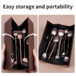 MAANGE 20 Pcs Makeup Brushes with Gift Box, Double-End Multi-functional Makeup Brushes for Blending Liquid Powder Concealer Cream Blush Buffe,CoffeeBrown - Image 7