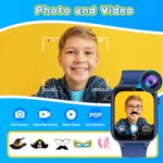 Cosjoype Upgrade Kids Smart Watch for Kids with 26 Puzzle Games HD Camera Video MP3 Player Habit Tracking Pedometer Flashlight 12/24 hr Kid Watches Gift for 4-12 Year Old Boys Toys for Kid - Image 6