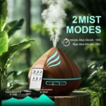Essential Oil Scent Diffuser: 500ML Aroma Diffuser with Remote Control, Large Fragrance Aromatherapy Diffuser, Mist Humidifier with 14 Colors LED Lights and Auto-Off for Bedroom & Home - Image 4