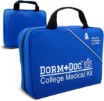 College First Aid Kit – Compact Emergency Medical Kit for Dorm Rooms, School, Sports – with Bandages, OTC Medicines for Relief, Gauze, Quick Care Set – Portable Health Kit - 175 PCS, Blue - Image 2