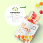 Amazon Brand - Mama Bear Organic Kids Vitamin D3 25 mcg (1000 IU) Gummies per serving, Bone and Immune Health, Strawberry, 80 Count - Image 3