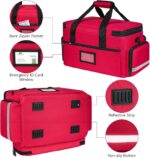 Medical Bag,First Aid Bag Empty,Home Health Nurse Bag with Detachable Divider,Medical Supplies Storage Tote for Nursing Student,Therapist,Doctors - Image 6