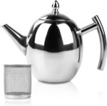 Jadeshay Tea Kettle, 1L Large Stainless Steel Teapot Coffee Pot with Removable Filter for Home, Hotel, Cafe, Bar, Restaurant - Image 2