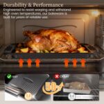 Kikcoin 25 PCS Stackable Baking Pans Set, Non-stick Bakeware Sets with Silicone Handles, 450°F Oven Safe Cookie Sheets for Baking, Easy Release Heavy-duty Baking Sheets Non Stick, Black - Image 6