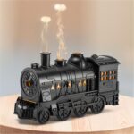 Train Diffuser 300ml, Aromatherapy Diffuser Cool Mist Ultrasonic Aroma Train Diffuser with Remote Control 2 Light 2 Mist Mode Auto Shut-Off for Bedroom Office Hotel(Black) - Image 2