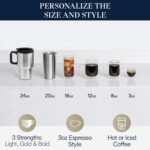 De'Longhi True Brew Drip Coffee Maker, Built in Grinder, Single Serve, 8 oz to 24 oz, Hot or Iced Coffee, Stainless, CAM51025MB - Image 8