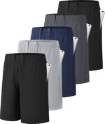 MLYENX 5 Pack Boys Athletic Shorts Active Performance Youth Kids Basketball Shorts Quick Dry with Elastic Waist Pockets - Image 2