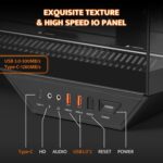 darkFlash Full-Tower ATX Gaming PC Case, Back Plug-in Motherboard, Dual-Chamber, Panoramic Glass, Up to 2 x 360mm Radiators, RTX 40 Compatible(DY470) (4 PWM ARGB Fans, Black) - Image 9