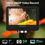 Andonstar AD246S-M HDMI Digital Microscope 2000x for Adults, 3 Lens 2160P UHD Video Record, 7 Inch LCD Soldering Microscope for Electronics Repair, Error Coins, Pro Boom Arm Stand, Windows Compatible - Image 4