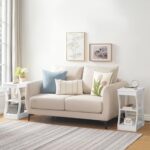 End Table Set of 2 with Charging Station, Side Table with USB Ports and Outlets, Nightstand, 3 Tier Bedside Table with Storage Shelf for Living Room, Bedroom, Small Space, White ETWT53E01S2 - Image 8