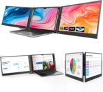 QQH Laptop Screen Extender, 15.6” Triple Portable Monitor for Laptop with Ultra-Slim FHD IPS Display, USB-C Plug and Play Extended Screen Compatible with MacOS, Windows, Android for 12-16" Laptops - Image 2