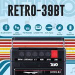 QFX RETRO-39 Portable Shoebox Cassette Tape Recorder – USB to Cassette Recording, Built-in Microphone, 3.5" Bluetooth Speaker, FM Radio, MP3 Playback, Line-in/Out, AC/Battery Powered - Image 13