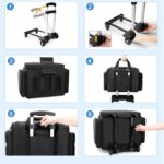 Damero Rolling Medical Bag with Detachable Trolley, Empty Emergency Response Supplies Bag with Removable Dividers, Medical Equipment Storage Bag for Home Health Nurses, Doctors, EMT, EMS, Black - Image 6