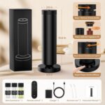 Waterless Diffuser with 90ML Essential Oils, Covers 1000 Sq Ft, Diffusers for Home Hotel, Adjustable Mist & Timer, Scent Diffuser Starter Kit with Night Light, Black - Image 3