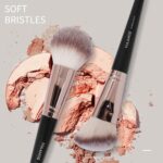 Makeup Brushes with Case, MAANGE 18 Pcs Professional Makeup Brush Set Premium Synthetic Face Kabuki Brush Kit Foundation Blush Powder Eyeshadow Brushes Set Christmas Gift（Coffee) - Image 4