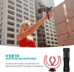 Movo iVlogger-PRO Vlogging Kit with Full Tripod for iPhone/Android - USB-C/Lightning YouTube Starter Kit for Content Creators - Accessories: Phone Tripod, Phone Mount, RGB Light and VXR10 Shotgun Mic - Image 4