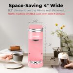 CHULUX Slim Single Serve Coffee Maker for K Pods, One Cup Coffee Maker Fits 7.3" Travel Mugs, Coffee Machine with 6 to 12oz Brew Sizes, Salmon Pink - Image 4