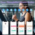 Smart Ring Health Tracker, Fitness Tracker Ring for Women Men, Monitoring of Pedometer, SpO2, Sleep Quality, Heart Rate, No Subscription Fee, Sport Rings for iOS & Android (Silver 7) - Image 4
