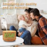Diffusers for Essential Oils Large Room 600ml,Essential Oil Diffusers for Home with R/C,Cool Mist Humidifier,7 Colors Lights & 3 Mist Mode Waterless Auto Off for Office - Image 7
