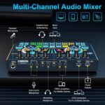 Gaming Audio Mixer Sound Board Mixer w USB Audio Interface Voice Changer, All-in-One Podcast Live Sound Card for Streaming w Soundboard Customizable Soundpads for PC Smartphone Recording Broadcasting - Image 10