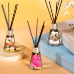 Reed Diffuser of 3 Pack, Escape/Citrus/Sandalwood, Scented Diffuser with 15 Fiber Sticks, Home Fragrance Oil Diffuser, Air Freshener for Bathroom & Bedroom, Each 1.7Fl Oz, Total 5.1Oz - Image 8