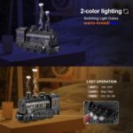 Train Diffuser 300ml, Aromatherapy Diffuser Cool Mist Ultrasonic Aroma Train Diffuser with Remote Control 2 Light 2 Mist Mode Auto Shut-Off for Bedroom Office Hotel(Black) - Image 4