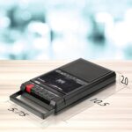 QFX RETRO-39 Portable Shoebox Cassette Tape Recorder – USB to Cassette Recording, Built-in Microphone, 3.5" Bluetooth Speaker, FM Radio, MP3 Playback, Line-in/Out, AC/Battery Powered - Image 8